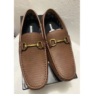 Madden Men Dawnn Brown Loafer Shoes Size 8 Slip On Buckle Detail
